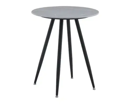 Záhradné stoly ROUND záhradný stôl 60 cm, šedá/čierna