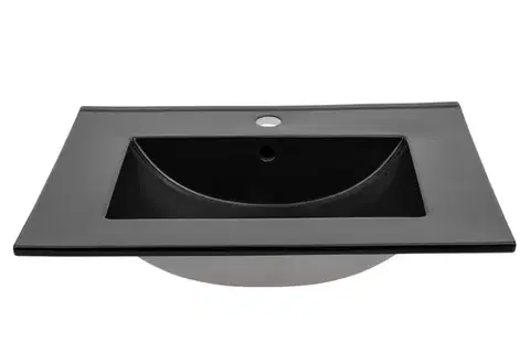 Umývadlá COMAD - Nábytkové umývadlo LAVA BLACK 60cm 5907441298537