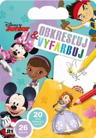 Nalepovačky, vystrihovačky, skladačky Obkresľuj a vyfarbuj - Junior