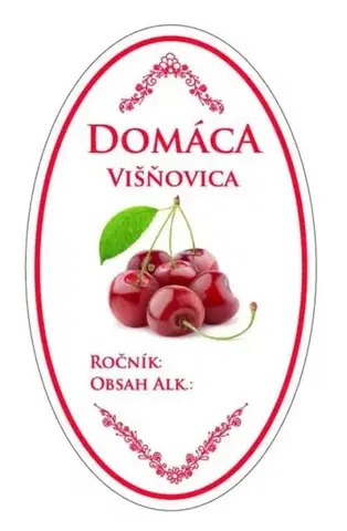 Samolepky na stenu Kinekus Samolepka domáca VIŠŇOVICA 16ks etikiet