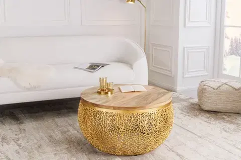 Konferenčné stolíky Konferenčný stolík ESUS 80 cm mango Dekorhome