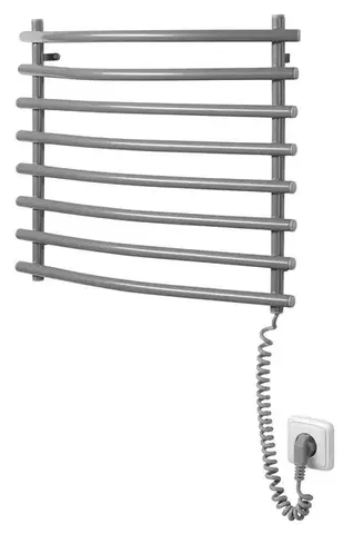 Radiátory do kúpeľne AQUALINE - SUCH elektrický sušiak uterákov, 570x465, 72W, šedý hliník-metalíza (RAL9007) SU210A