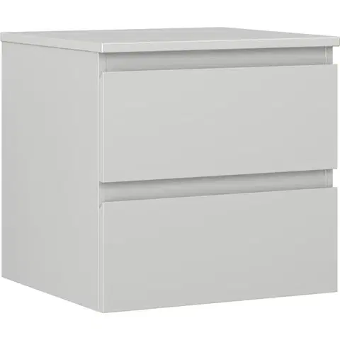 Kúpeľňový nábytok MEXEN/S - Orio kúpeľňová skrinka pod umývadlo 50 cm s doskou, 2 zásuvky, sivá mat 91A10-05047-2-BFFC62
