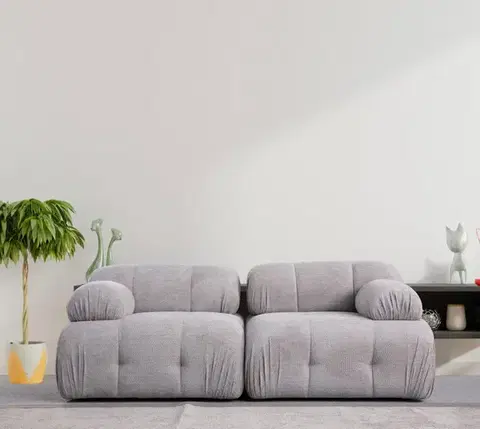 Pohovky a gauče Dvojmiestna pohovka Petite 2 - Light Grey