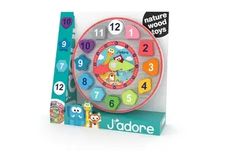 Abeceda, počítanie, hodiny J'ADORE Vkladacie puzzle hodiny J’ADORE