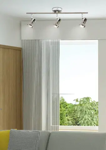 Nástenné svetlá Nástenná svietiaca páska 3X50W GU10 chróm ARKON