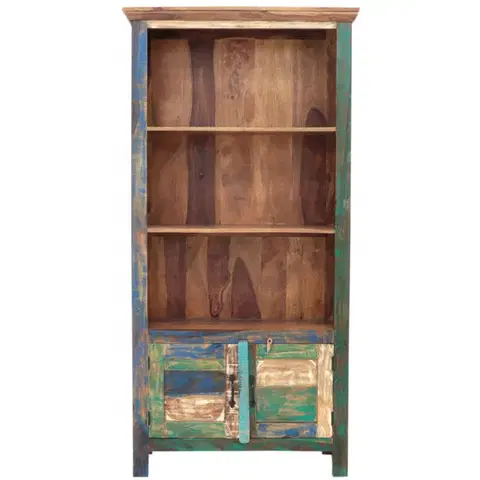 Knižnice Knižnica Retro 90x180x35 recyklované mango