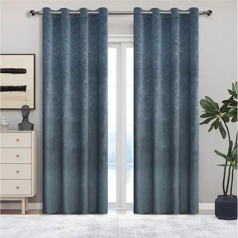 Metrážne závesy Závesový  materiál YC11939/200G/132 sivá 280 cm Tovar na mieru