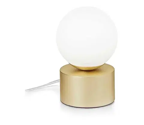 Lampy Ideal Lux - LED Stolná lampa PERLAGE 1xG9/3W/230V zlatá/biela 292458