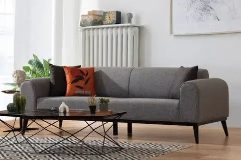 Pohovky a gauče Trojmiestna rozkladacia pohovka Kapri 3 Seater - Light Grey