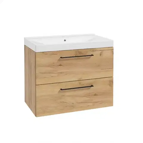 Kúpeľňové skrinky Kúpeľňová zostava Vesper D80 0D2S Zlatý dub