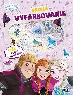 Nalepovačky, vystrihovačky, skladačky Veselé vyfarbovanie so super samolepkami - Ľadové kráľovstvo