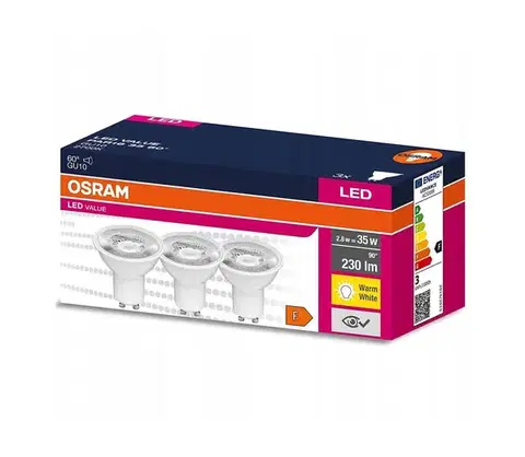 Žiarovky SADA 3x LED Žiarovka PAR16 GU10/2,8W/230V 2700K 60° - Osram 4058075600034