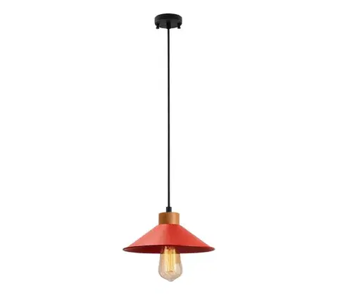Svietidlá  Závesné svietidlo na lane MANAVGAT 1xE27/40W/230V červená/hnedá 795LMG1106