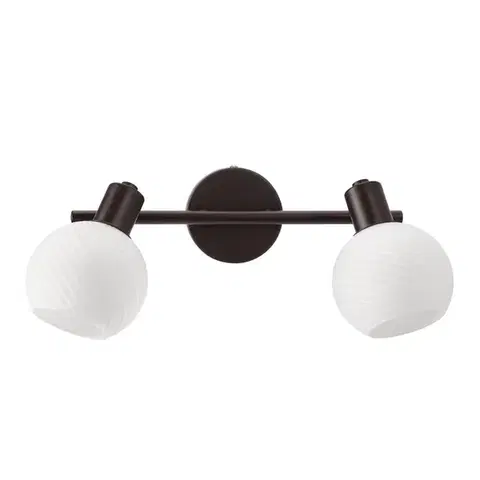 Stropná svetla GRANO lampa sufitowa czekoladowy 2x40W E14 klosz biały