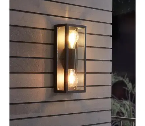 Záhradné lampy Eglo 98273 - Vonkajšie nástenné svietidlo ALAMONTE 2xE27/60W/230V IP44 98273