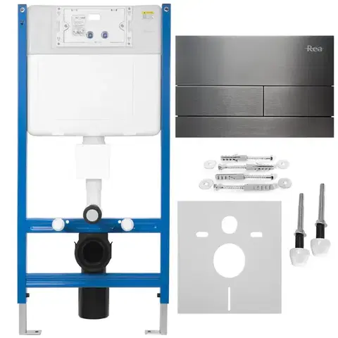 Záchody REA - Podomietkový WC systém K011A-Q + tlačidlá T Titan KPL-E0632
