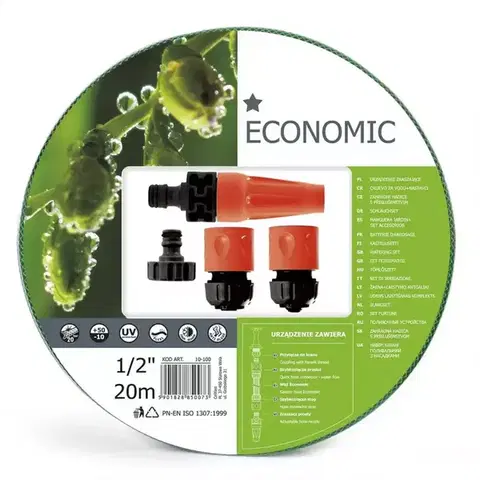 Záhradné hadice Komplet hadica Economic 1/2 20MB+koncovky 10-100