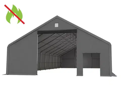 Skladové stany Skladová hala 10x20m PVC sivá - nehorľavá