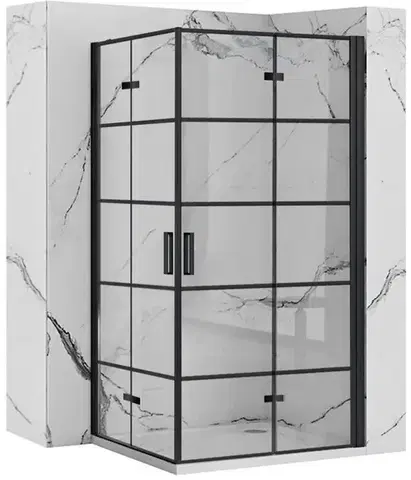 Sprchovacie kúty REA/S - Sprchová kabína Molier Black Double 90x90 KPL-22012