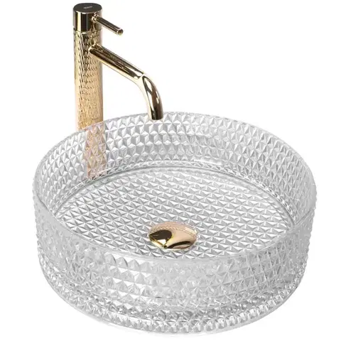 Umývadlá REA - Umývadlo na dosku Cristal Transparent REA-U9670