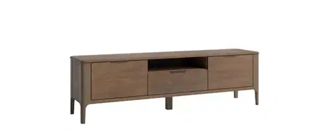 TV stolíky LAKE TV komoda z masívu 2D1Z, farba orech