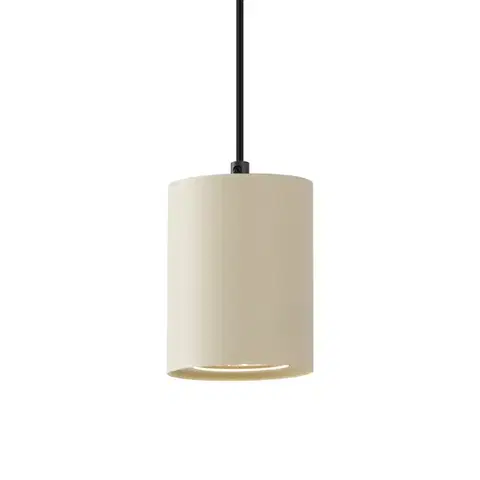 Koľajnicové svetelné systémy Moderné závesné svietidlo béžové s čiernou farbou pre koľajnicový systém 1-fázový GU10 70mm - Iconic Holt