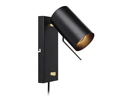 Svietidlá Markslöjd 106587 - Stmievateľné nástenné svietidlo CARRIE 1xGU10/35W/230V čierna 106587
