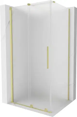 Sprchovacie kúty MEXEN/S - Velár sprchovací kút, posuvné dvere 150 x 100, dekor, zlato kartáčovaná 871-150-100-31-55