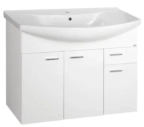 Kúpeľňový nábytok AQUALINE - ZOJA umývadlová skrinka 93x74x34cm, biela 51094A