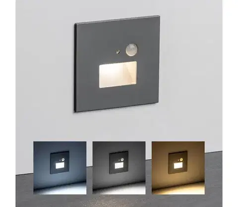 LED osvetlenie Greenlux LED schodiskové svietidlo s pohybovým senzorom LED/1,5W/230V 3000/4000/6000K strieborné 