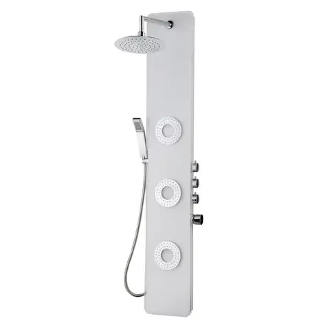 Sprchy a sprchové panely KERRA - Sprchový panel s hydromasážou Tore (biely) 5907548105509