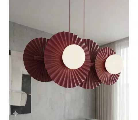 Svietidlá EMIBIG Závesný luster UMBRA na lanku 4xG9/8W/230V, červený 1729/4