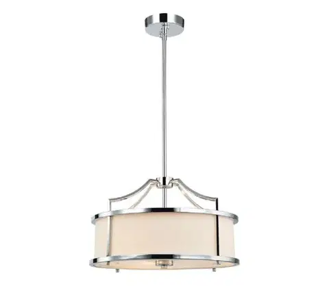 Svietidlá Open Design OR80865 - Stropný luster na tyči STANZA 3×E27/15W/230V, priemer 42 cm, chróm/biela OR80865