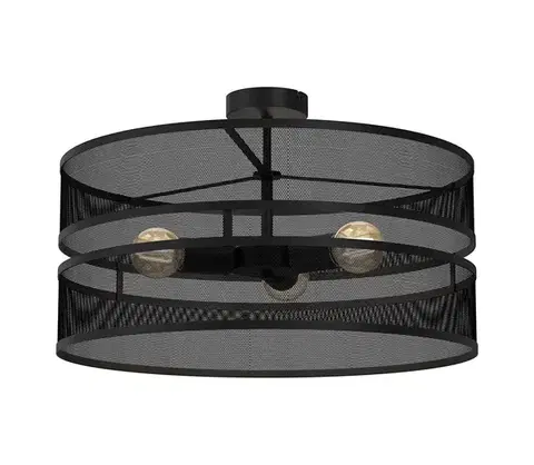 Svietidlá  Prisadený luster GLUM 3xE27/60W/230V čierna 3152