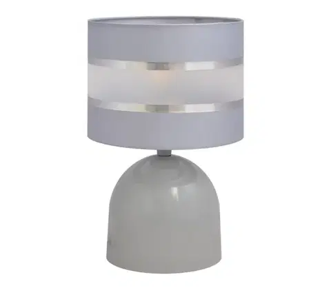 Lampy  Stolná lampa HELEN 1xE27/15W/230V šedá/strieborná B-E 0801/1 GR+SL+MAT