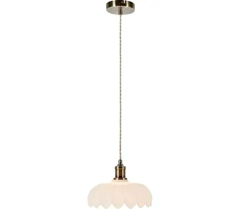 Svietidlá Markslöjd 108857 - Luster na lanku KURAGE 1xE27/40W/230V mosadz/biela 108857