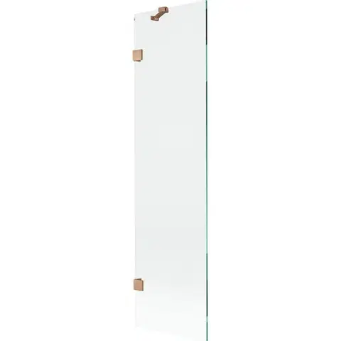 Sprchové dvere MEXEN/S - Lunar vaňová zástena FIX 50 x 150, transparent, meď kartáčovaná 897-050-000-65-00