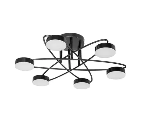 Svietidlá  LED Prisadený luster 6xLED/7W/230V 3000-6000K pr. 60 cm čierna W-N4248/6