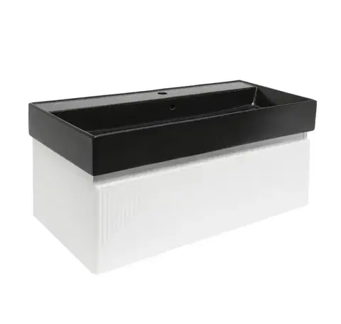 Kúpeľňový nábytok Kúpeľňová skrinka s umývadlom SAT Evolution 98x30x44, 8 cm biela mat SATEVO100WMU2B SATEVO100WMU2B