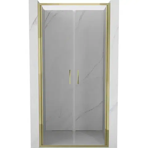 Sprchovacie kúty MEXEN - Exo sprchové dvere krídlové110, transparent, zlatá 814-110-000-50-00