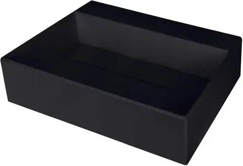Umývadlá DEANTE - Correo nero Granitové umývadlo na dosku, s krycou doskou CQR_NU5M