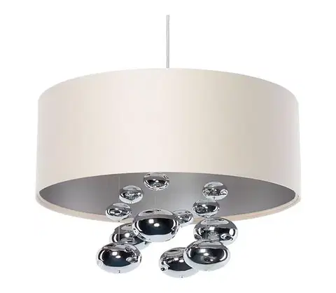 Svietidlá  Luster na lanku BUBBLE 1xE27/60W/230V, priemer 50 cm, béžový 01B-001-60