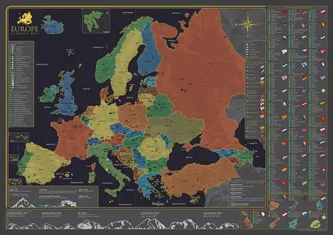Európa Stieracia mapa Európy - Kolektív autorov