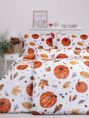 Obliečky MKLozkoviny.sk Obliečky mikroplyš Exclusive – Jesenná nálada - 140 × 200 cm - 70 x 90 cm