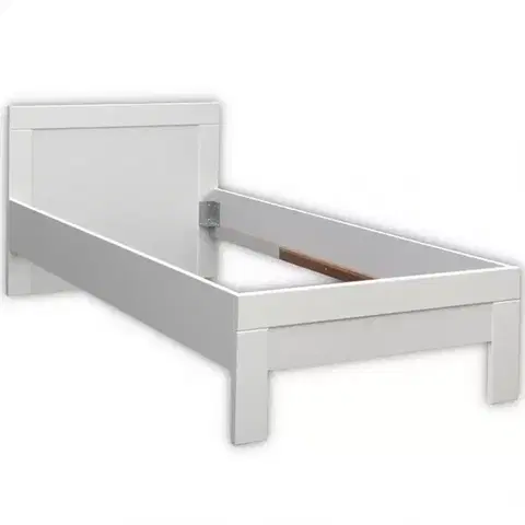 Postele Posteľ Snow 96X200 SNWL09 biely mat