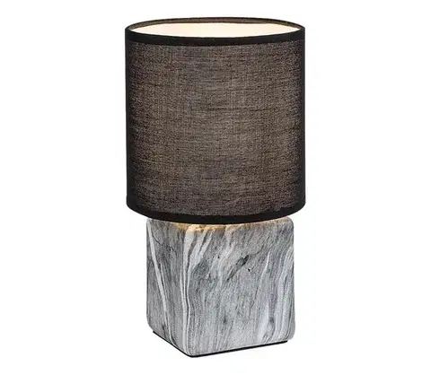 Lampy Rabalux 74068 - Stolná lampa NALISA 1xE14/40W/230V čierna/mramorový dekor 74068