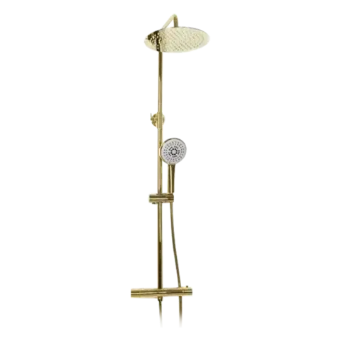 Kúpeľňové batérie REA - SPRCHOVÁ BATÉRIA 150mm S TERMOSTATOM VINCENT L.GOLD Zlatá REA-P8005