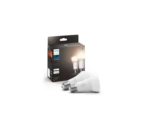 LED osvetlenie SADA 2x LED Stmievateľná žiarovka Philips Hue WHITE E27/9,5W/230V 2700K 871951428919200