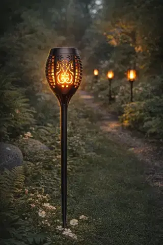 Solárne dekoračné lampy Solárna lampa FAKĽA 44.5CM VO2671